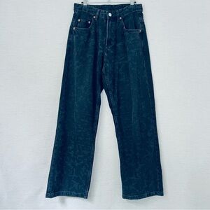 ZARA baggie fit scratch effect  jeans charcoal black size 29